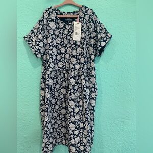 Vineyard Vines Navy ivy White Floral Kids Dress NWT 14 girls spring Easter